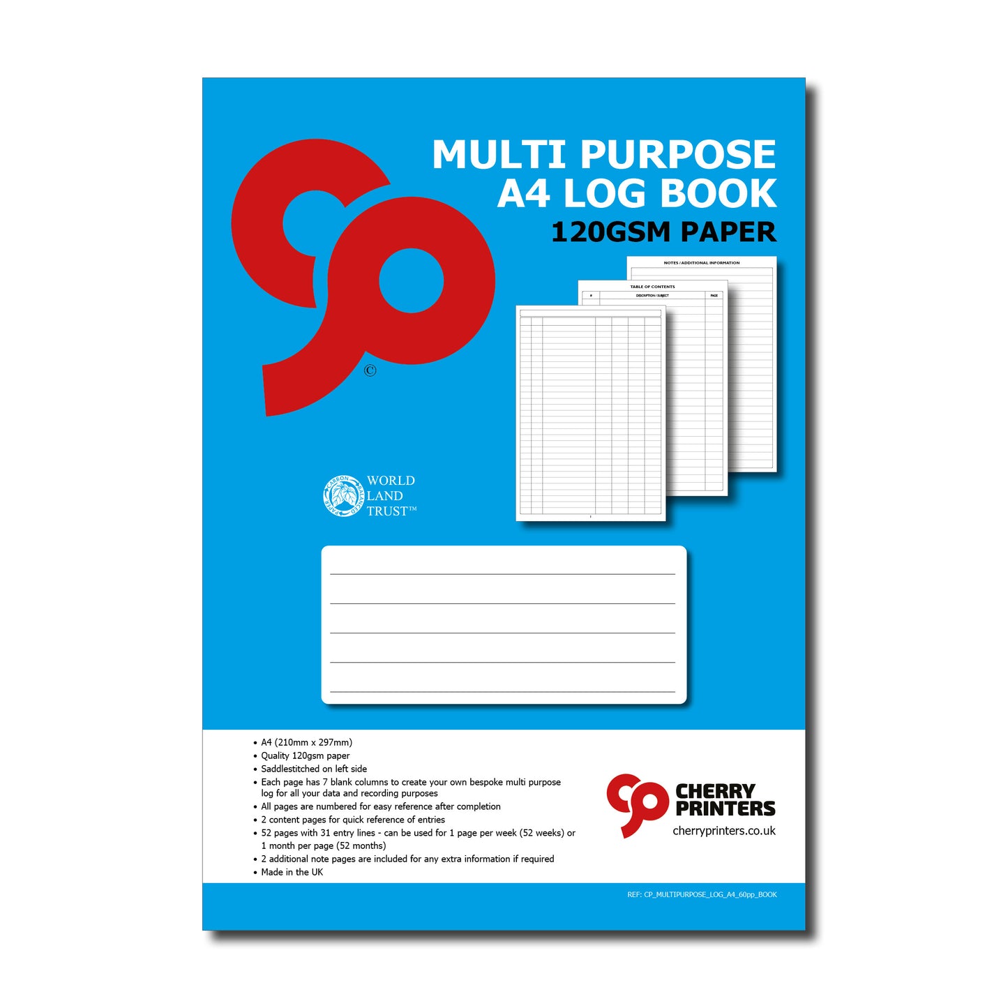 Mehrzweck-Linienbuch A5 100 Seiten 80 gsm
