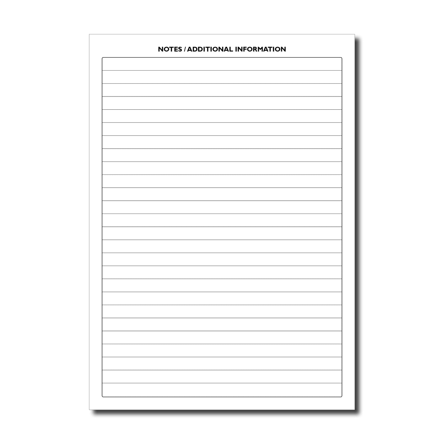 Mehrzweck-Linienbuch A5 100 Seiten 80 gsm