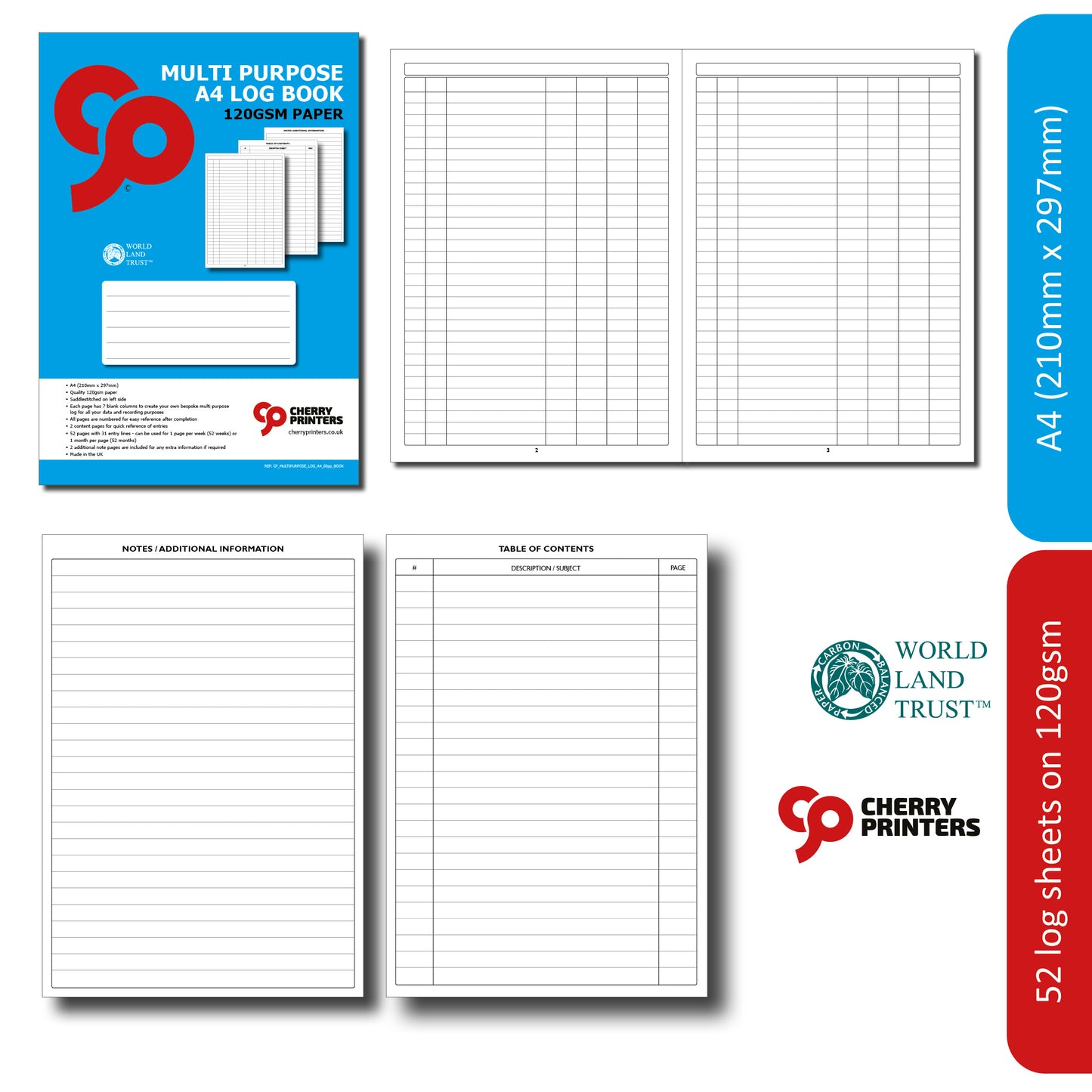 Mehrzweck-Linienbuch A5 100 Seiten 80 gsm