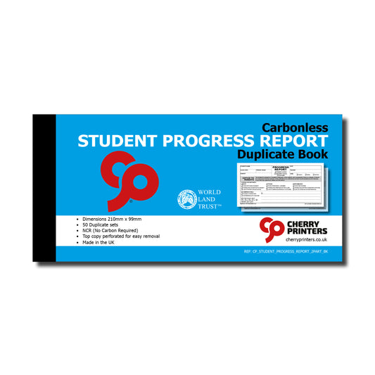 NCR Student Progress Report Book 99mm x 210mm Duplicate