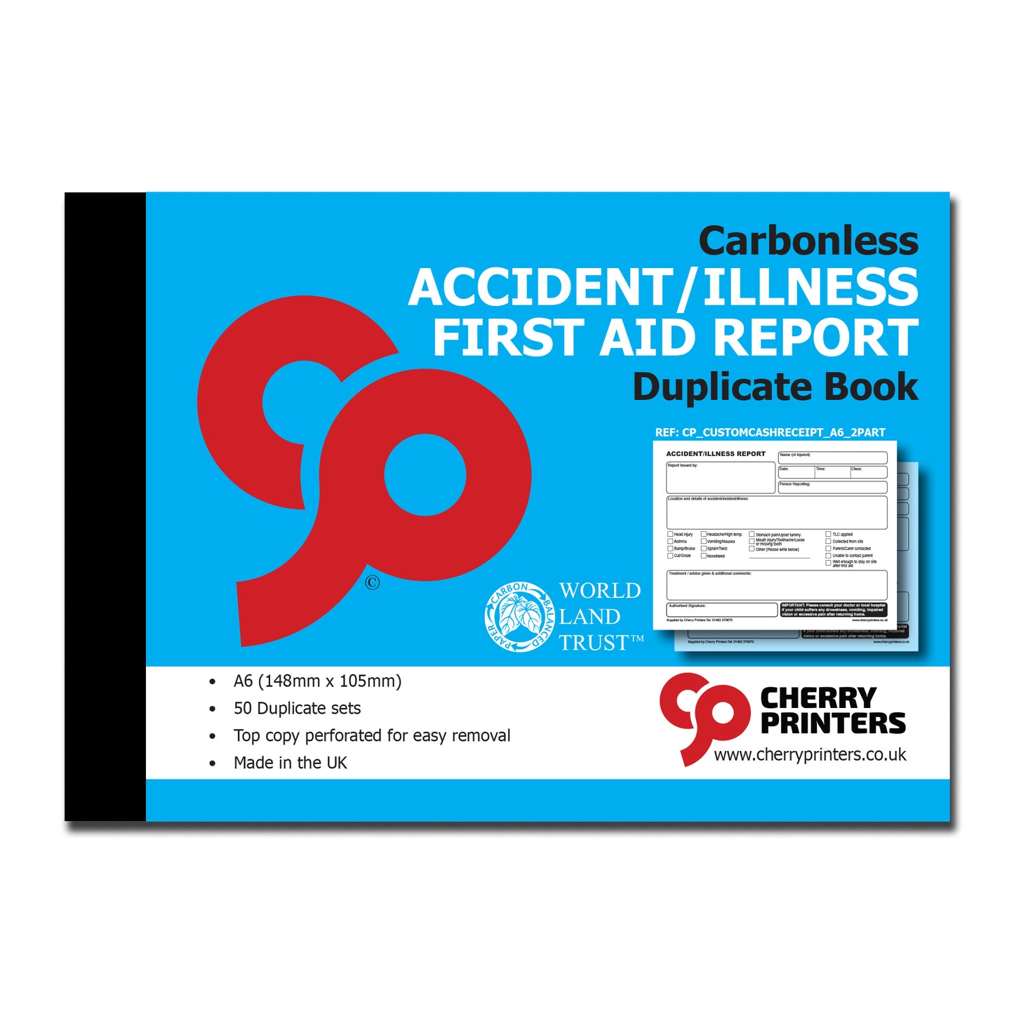 NCR Accident/Illness Report | First Aid |  Pocket size | A6 | Duplicate