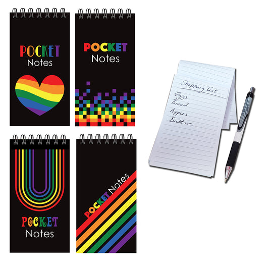 Designer Range Pocket Notebook | Shopping List | 74mm x 140mm | 80gsm | 75 double sided pages Wirobound