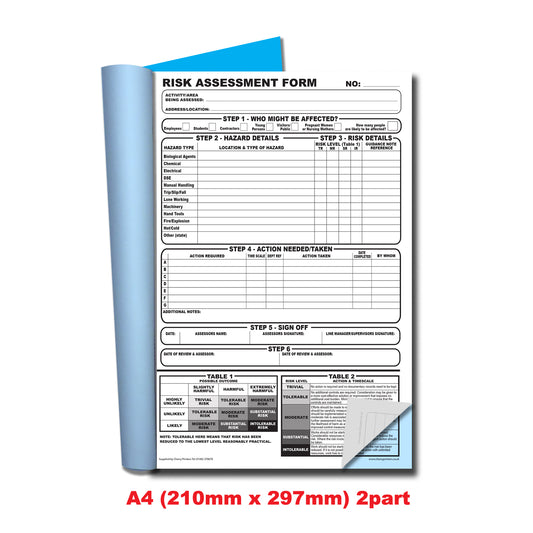 NCR Risk Assessment Form Duplicate A4 Book