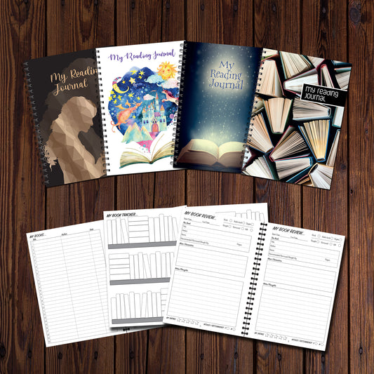Reading Journal | Book Review | A5 (148mm x 210mm) | 50 double sided pages on 120gsm | Split Wirobound
