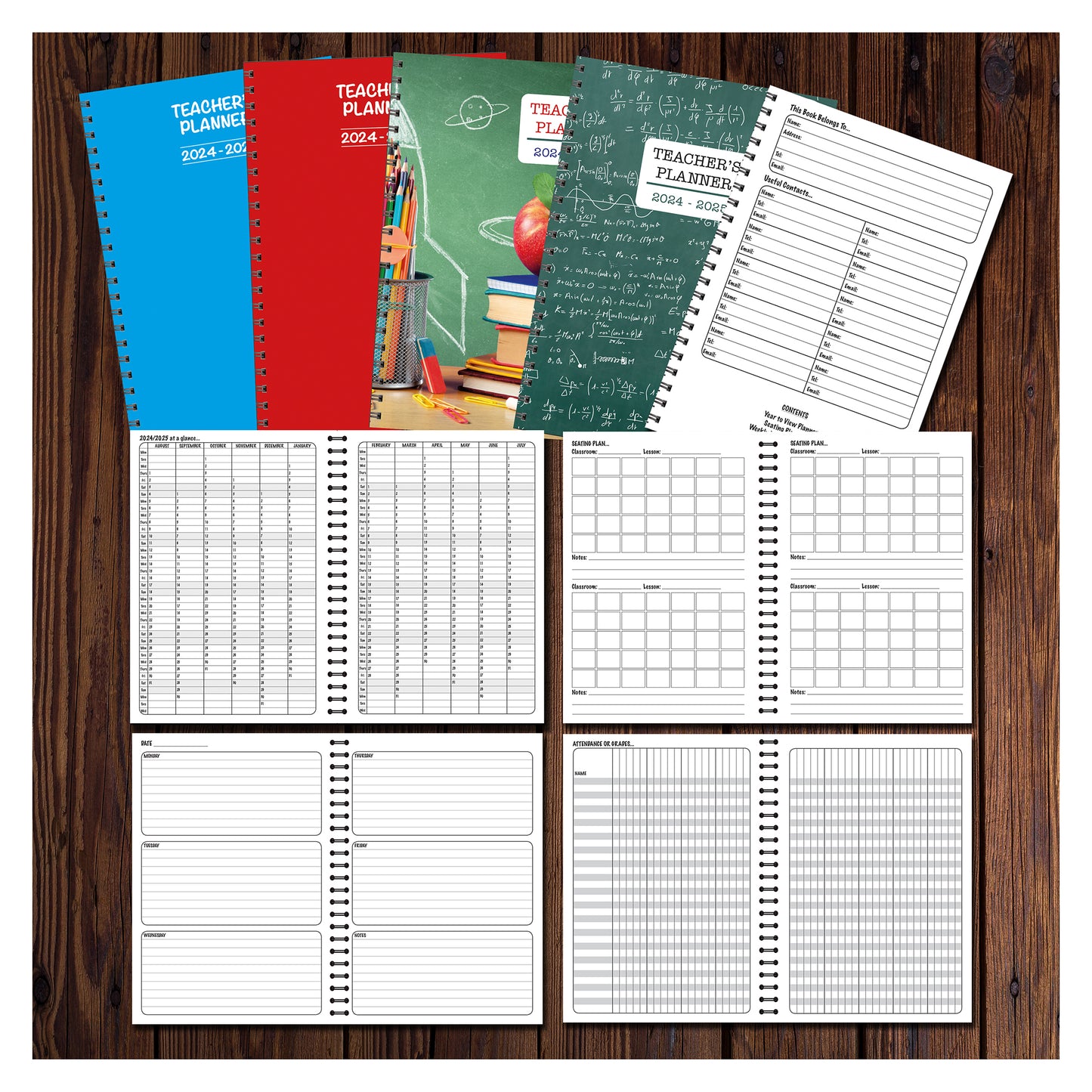 Teachers Planner 2024-2025 | Weekly Lesson Planner | 40 week to view undated pages | A5 | 60 double sided pages Wirobound