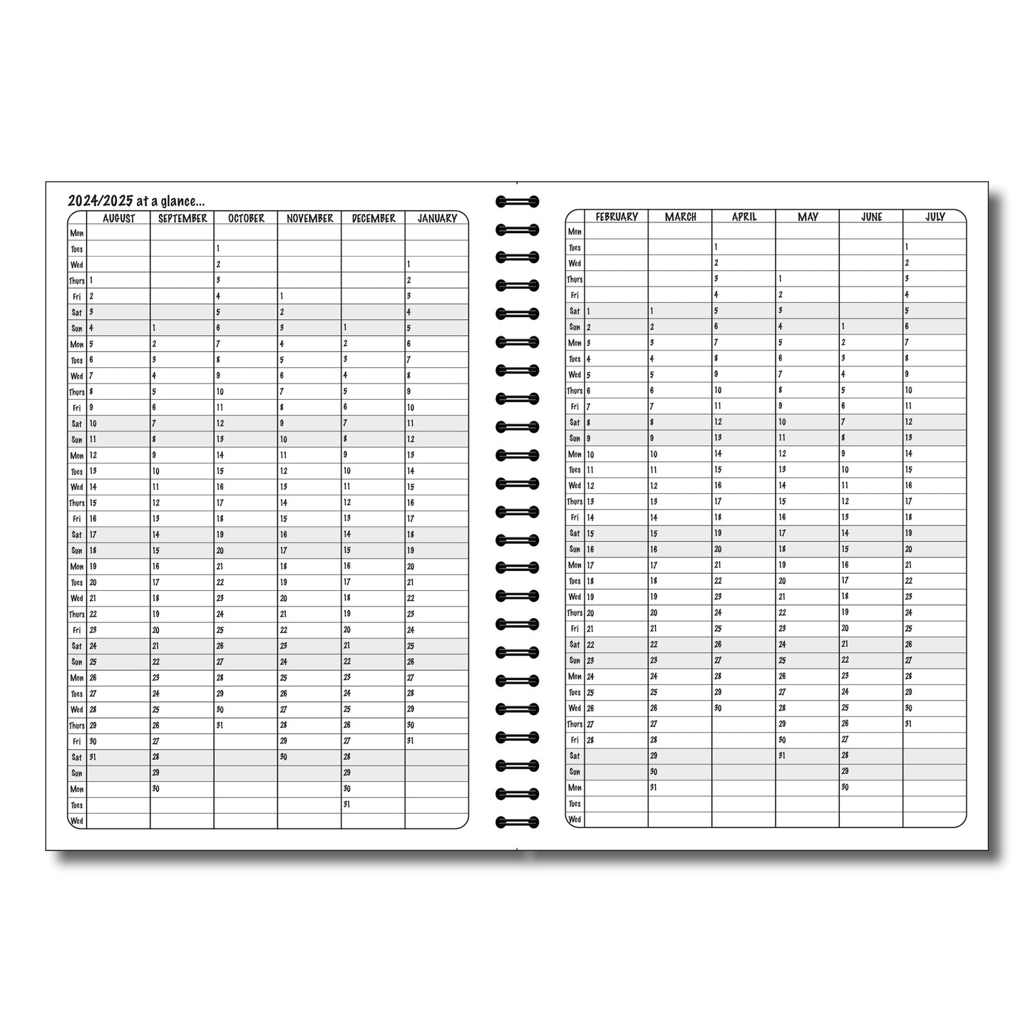 Teachers Planner 2024-2025 | Weekly Lesson Planner | 40 week to view undated pages | A5 | 60 double sided pages Wirobound
