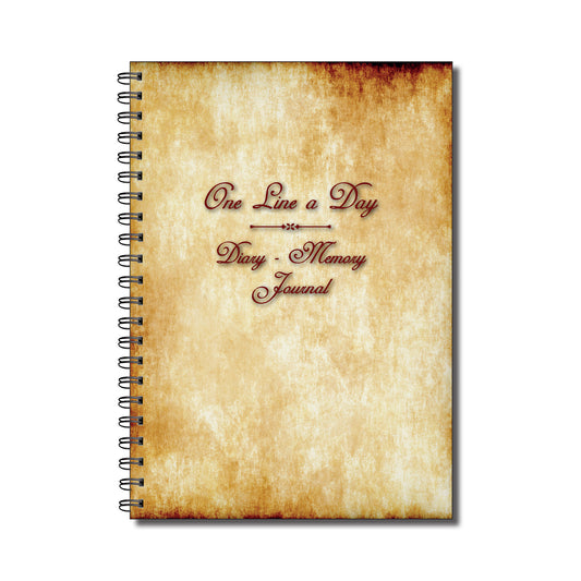 One Line a Day Diary | Memory Journal | 1 year | Week to view | Undated | A5 (148mm x 210mm) | 52 double sided pages Wirobound