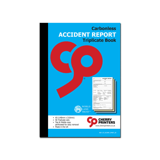 NCR Accident Report Book A5 Triplicate