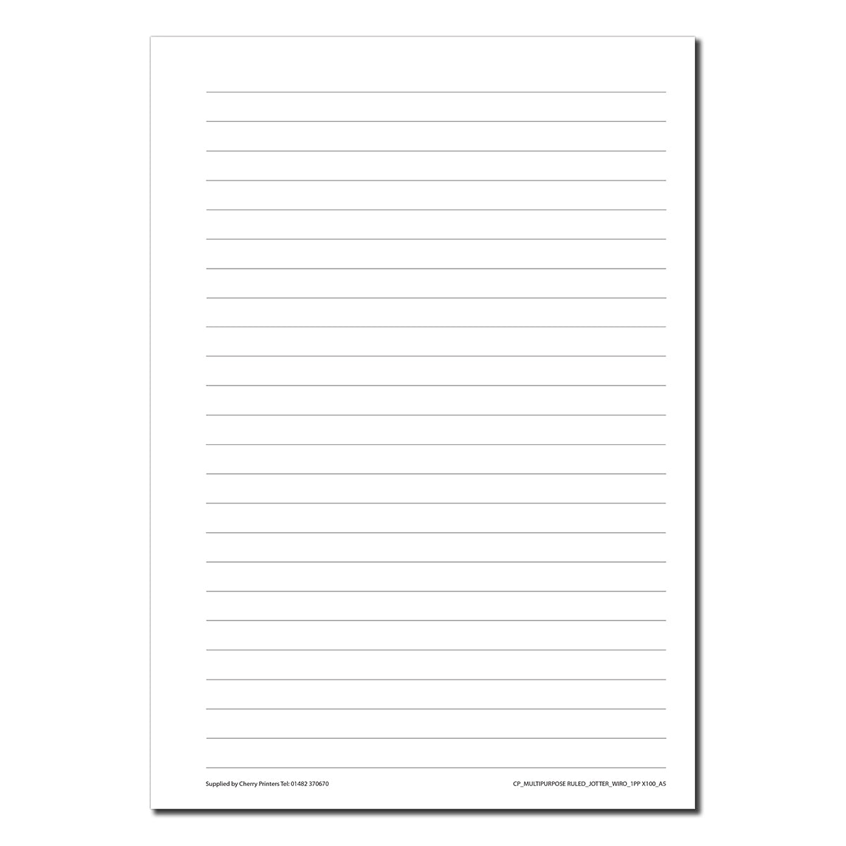 Multi Purpose Ruled A5 80gsm 100 pages Wirobound