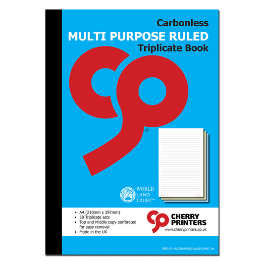NCR Multi Purpose Ruled Triplicate Book A4