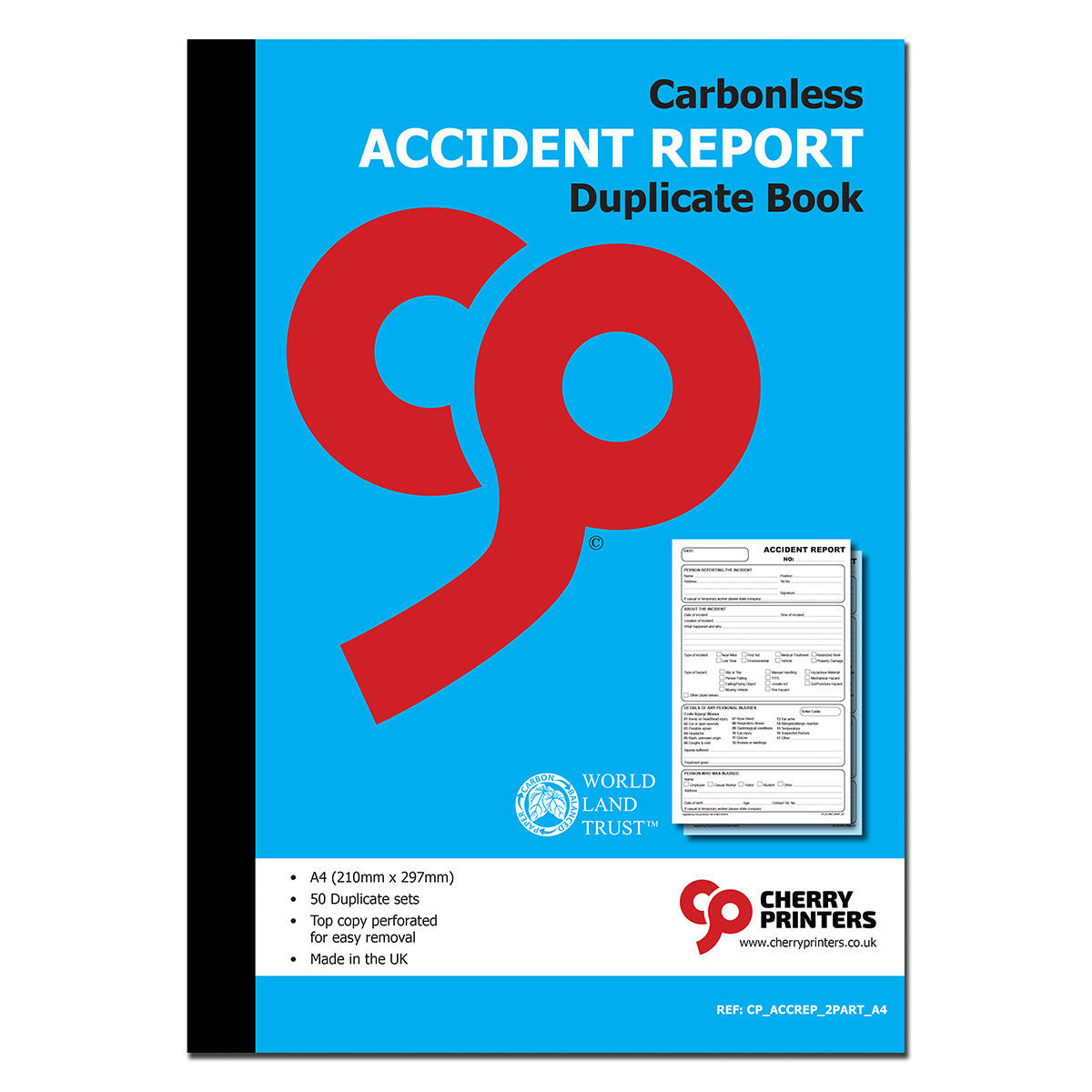 NCR Accident Report Duplicate Book A4 | 50 Sets — Cherry Printers UK