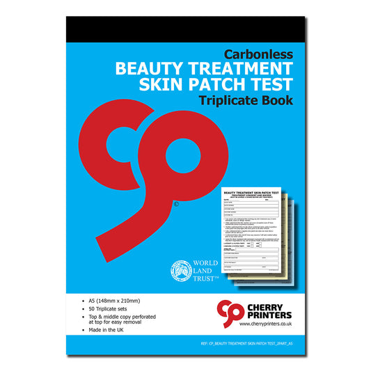 NCR Beauty Treatment Skin Patch Test Triplicate Book A5 50 Sets