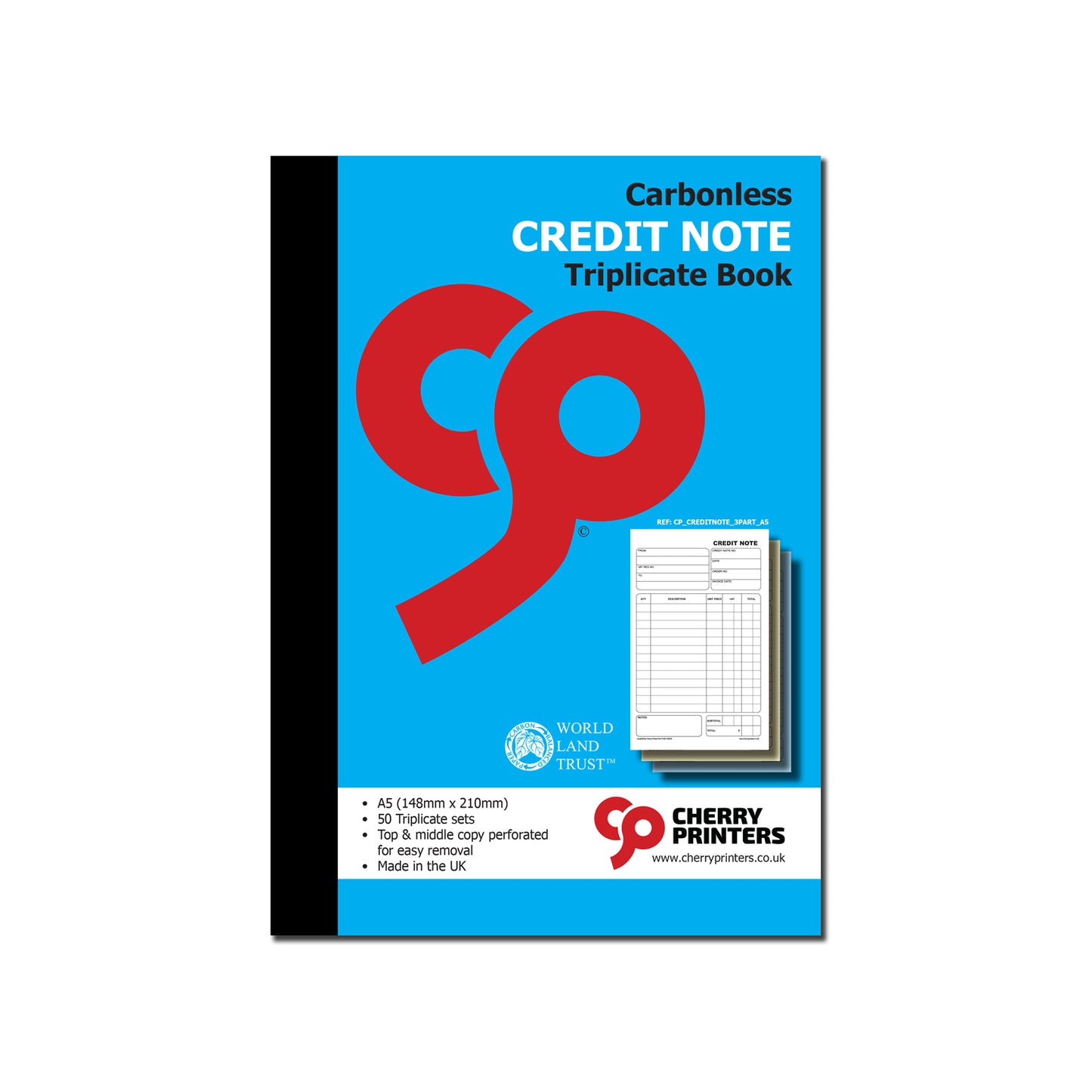 NCR Credit Note A5 Triplicate