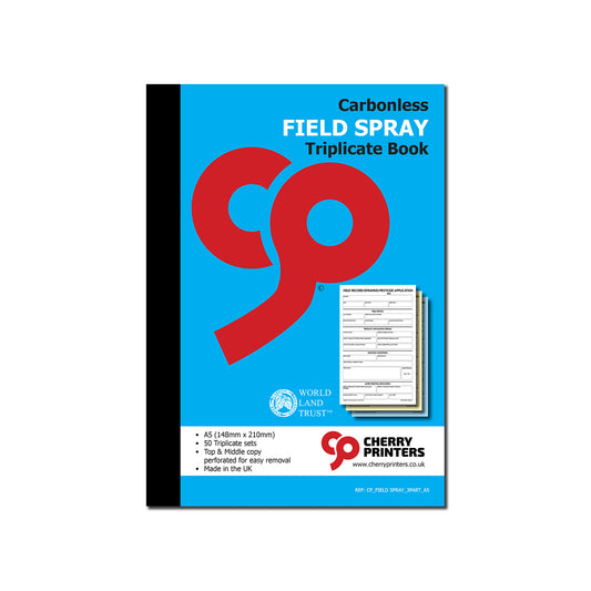NCR Field Spray/Pesticide Application Triplicate Book A5