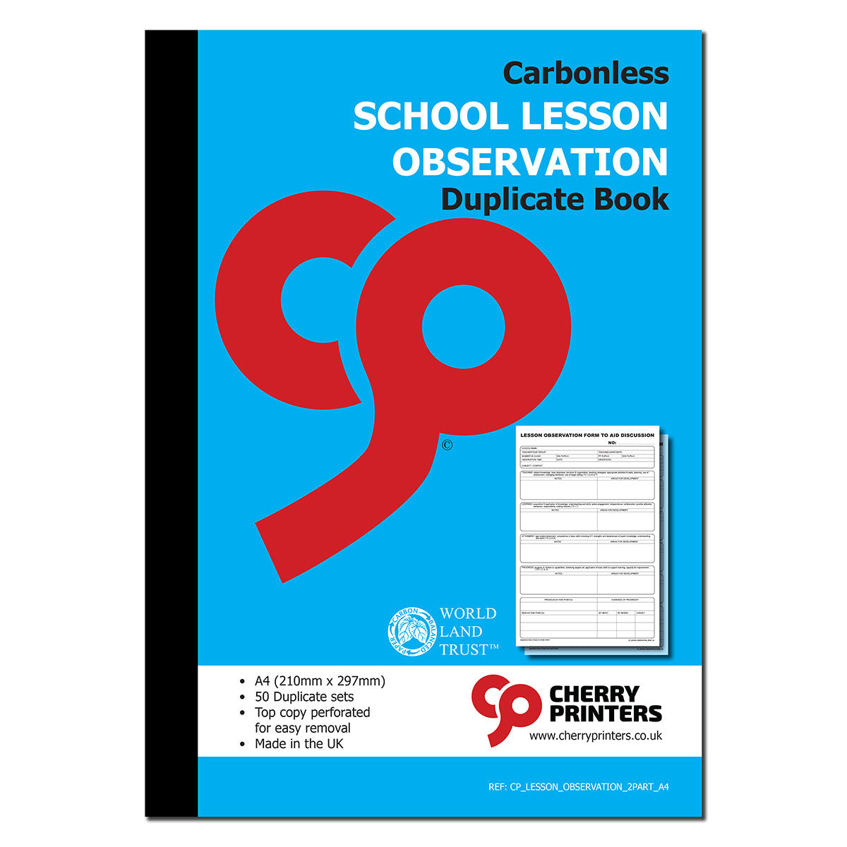 NCR Lesson Observation Duplicate Book A4 50 Sets – Cherry Printers UK