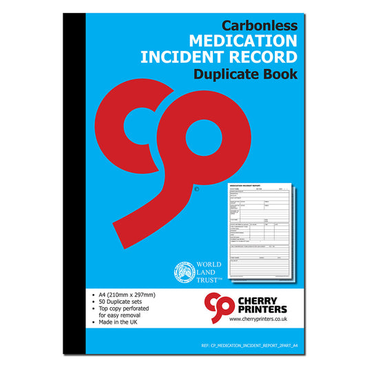 NCR Medication Incident Record Duplicate A4 Book