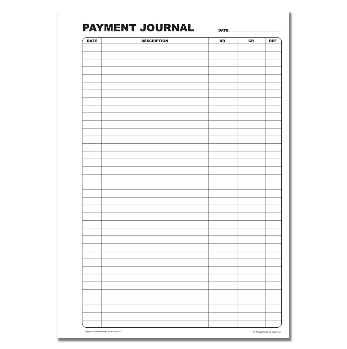 NCR Payment Journal Duplicate Book A4