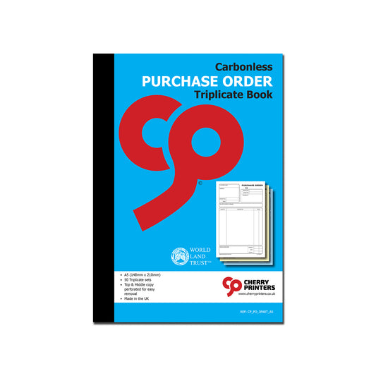 NCR Purchase Order Triplicate Book A5