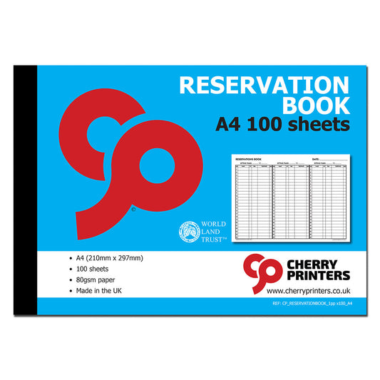 Reservation Book A4 100pages 80gsm