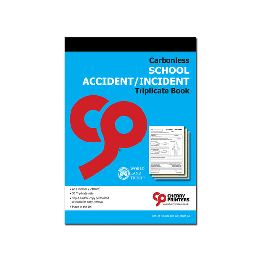 NCR Schule Unfall /Unfall Bericht Buch A5 dreifach