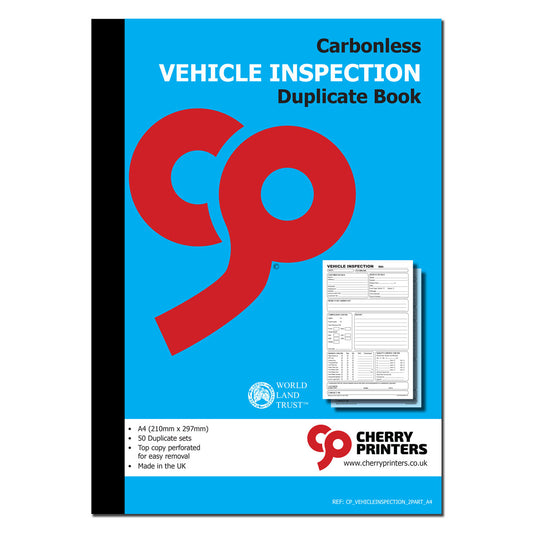 NCR Vehicle Inspection Book A4 Duplicate
