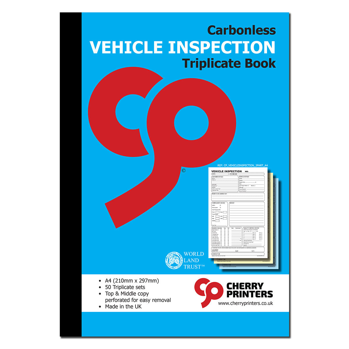 NCR Vehicle Inspection Book A4 Triplicate – Cherry Printers UK