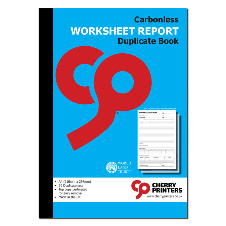 NCR Worksheet Report Book A4 Duplicate – Cherry Printers UK