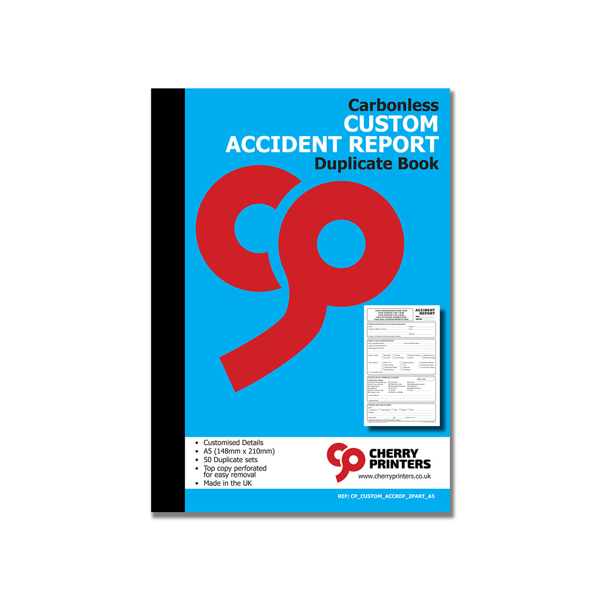 NCR *CUSTOM* Accident Report Duplicate Book A5 | 4 Book Pack