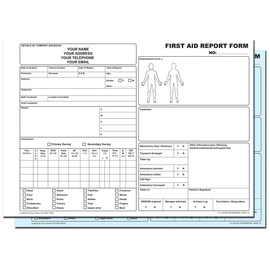 NCR *CUSTOM* First Aid Report Duplicate Book A4 | 2 Book Pack