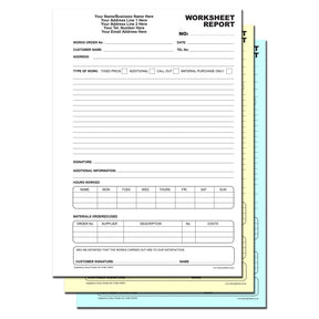 NCR *CUSTOM* Worksheet Report Triplicate Book A4 | 2 Book Pack – Cherry ...