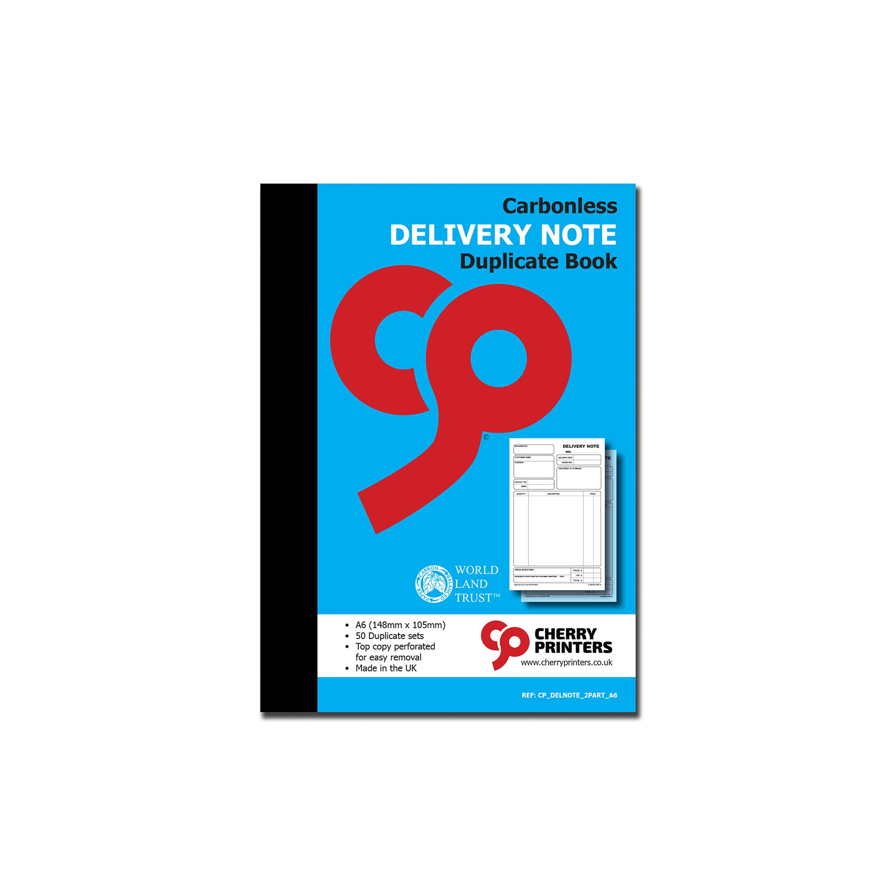 Delivery Notebook NCR Delivery Note Duplicate Book A6 Pocket Size | 50 Sets — Cherry ...