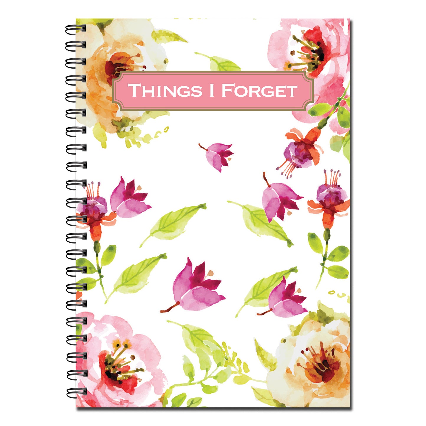 Designer Range Things I Forget/Password Book A5 53 double sided pages Wirobound