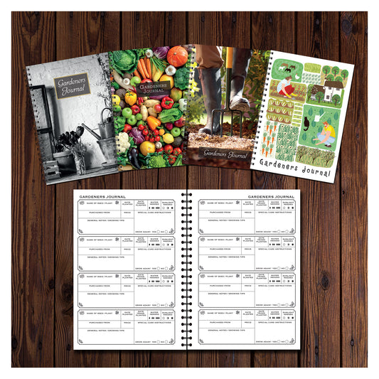 Designer Range | Gardeners Journal | Seed Planting Log | A5 120gsm 50 double sided pages Wiro