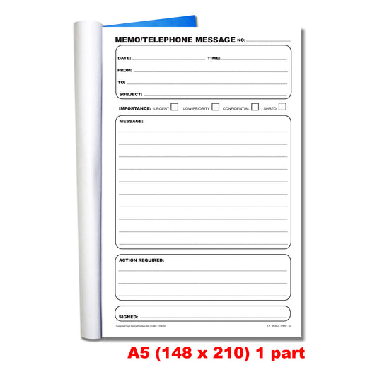 Memo Book / Telephone Message Book A5 100pages 80gsm