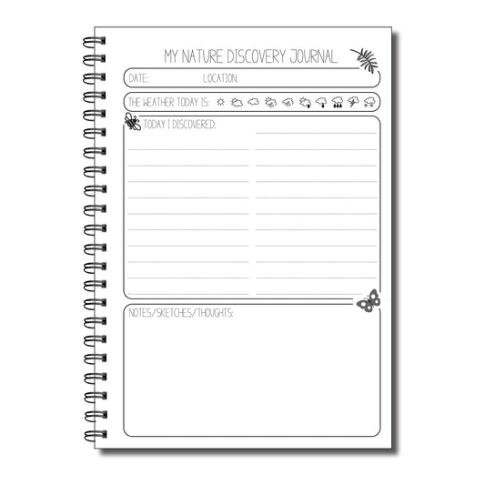 My Nature Discovery Journal | Diary | Notebook | A5 | 50 double sided pages Wirobound