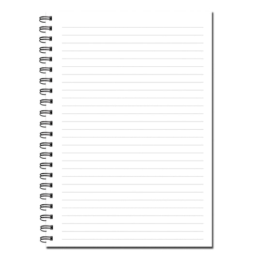 Notebook | A5 (148mm x 210mm) | 50 double sided pages on 120gsm | Split Wirobound