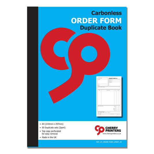 NCR Order Form Duplicate Book A4