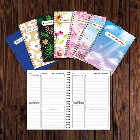 Prayer Journal | Notes | A5 (148mm x 210mm) | 50 double sided pages | Split Wirobound