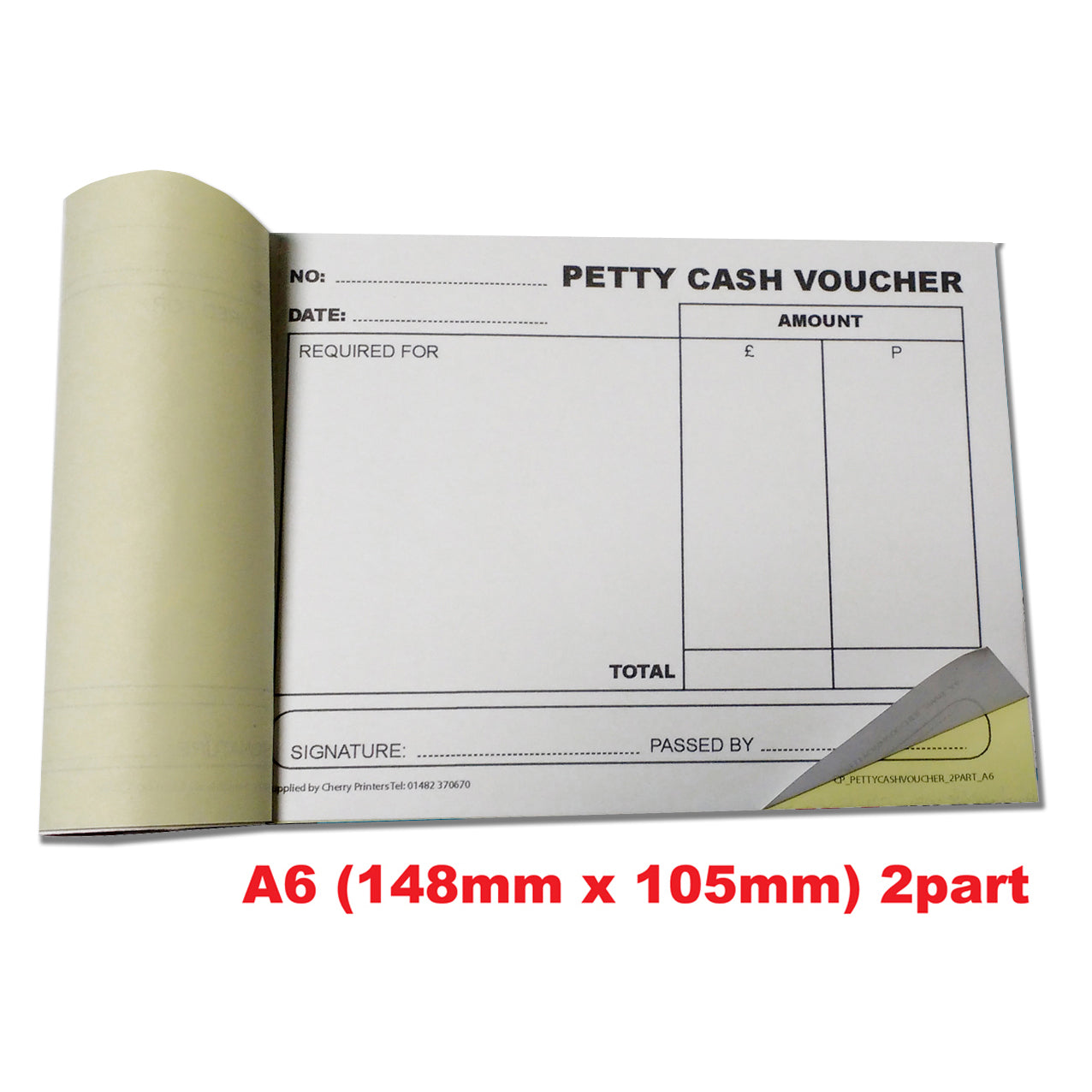 NCR Petty Cash Voucher Duplicate Book A6 50 sets