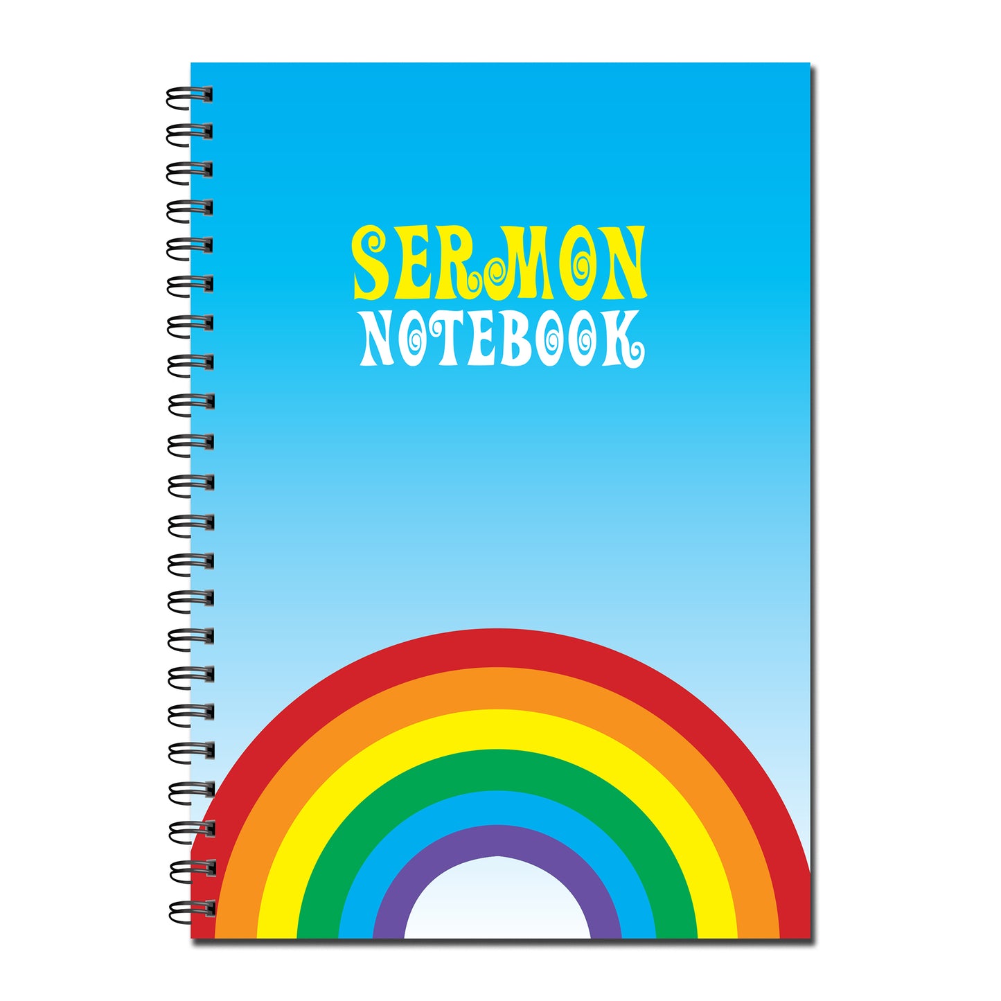 Sermon Notebook | Church Notes | A5 (148mm x 210mm) | 50 double sided pages Wirobound