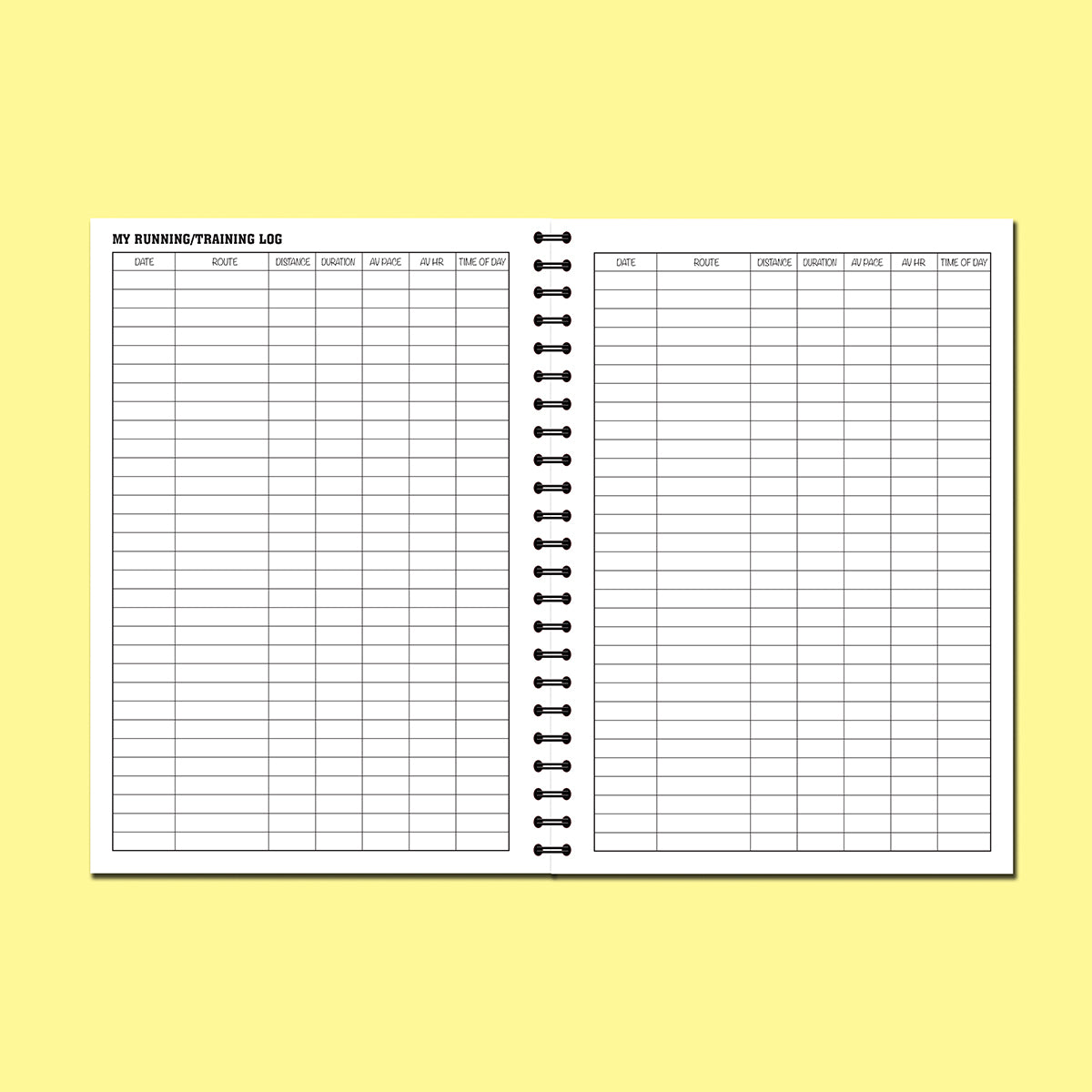 Designer Range My Running Diary | Race Logbook | Annual Undated | A5 | 53 double sided pages Wirobound