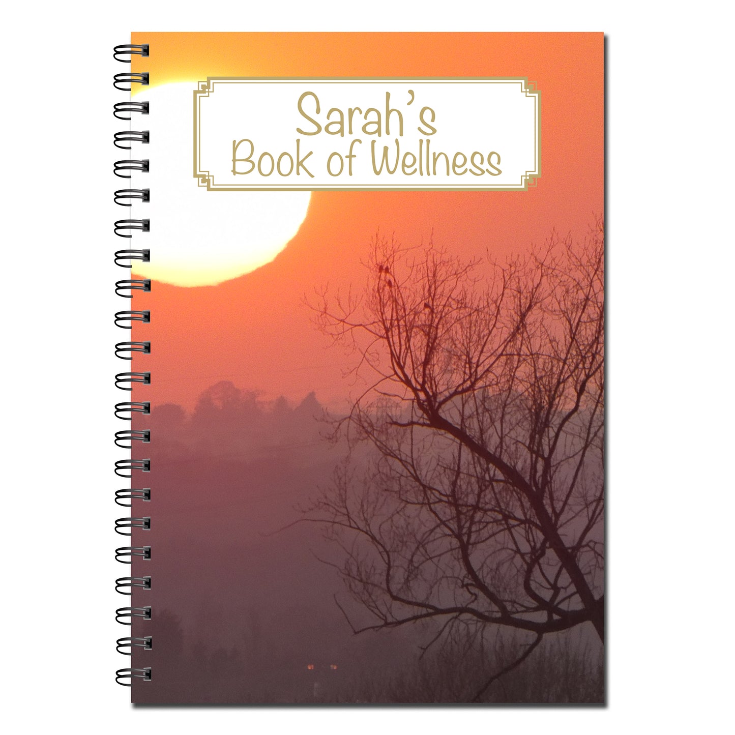 Personalised Wellness Journal | Wellbeing | Mental Health | A5 book wirobound with 50 pages printed to both sides on quality 120gsm