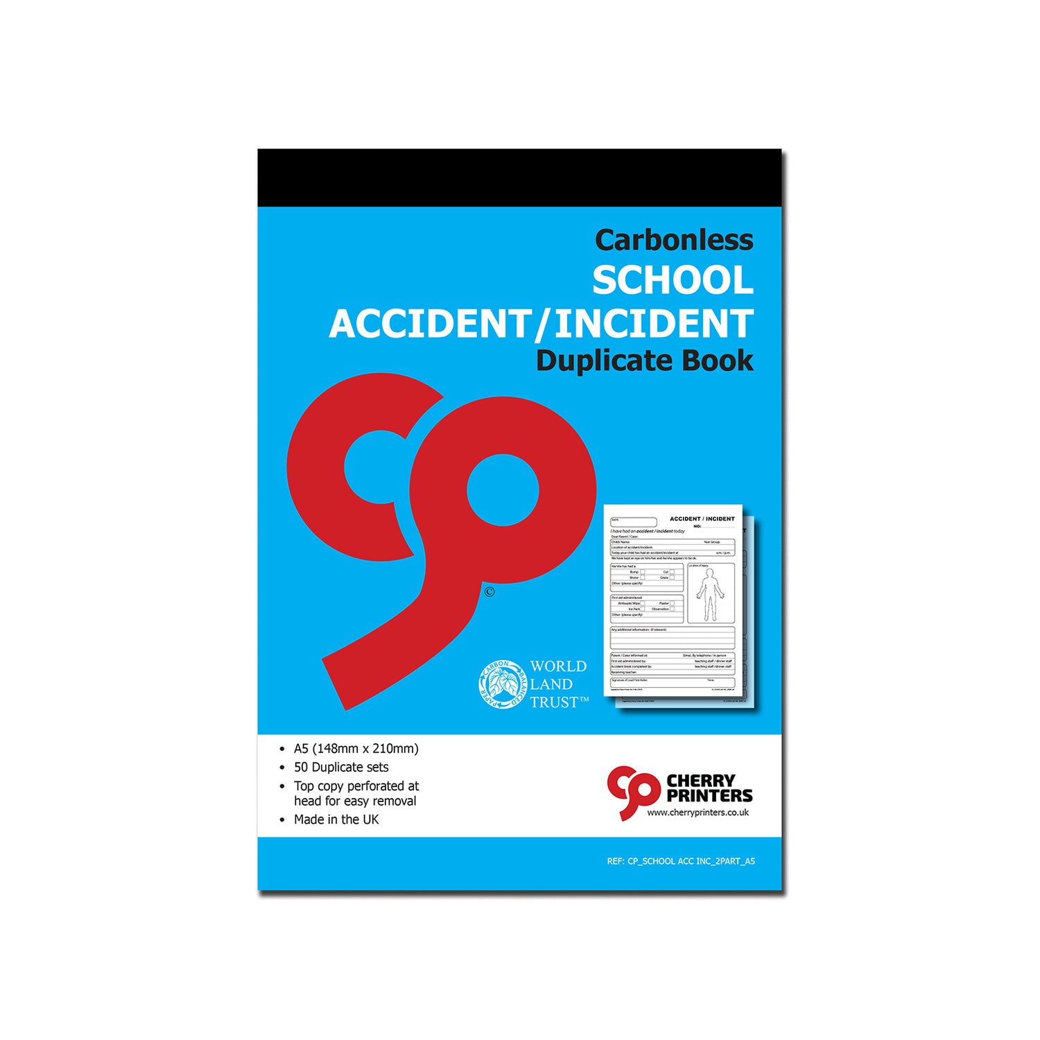 NCR School Accident /Incident Report Book A5 Duplicate – Cherry Printers UK
