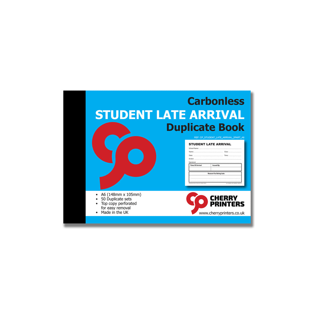 NCR Student Late Arrival Slip Duplicate Book A6 – Cherry Printers UK