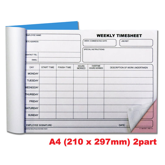 NCR Weekly Timesheet Book A4 Duplikat