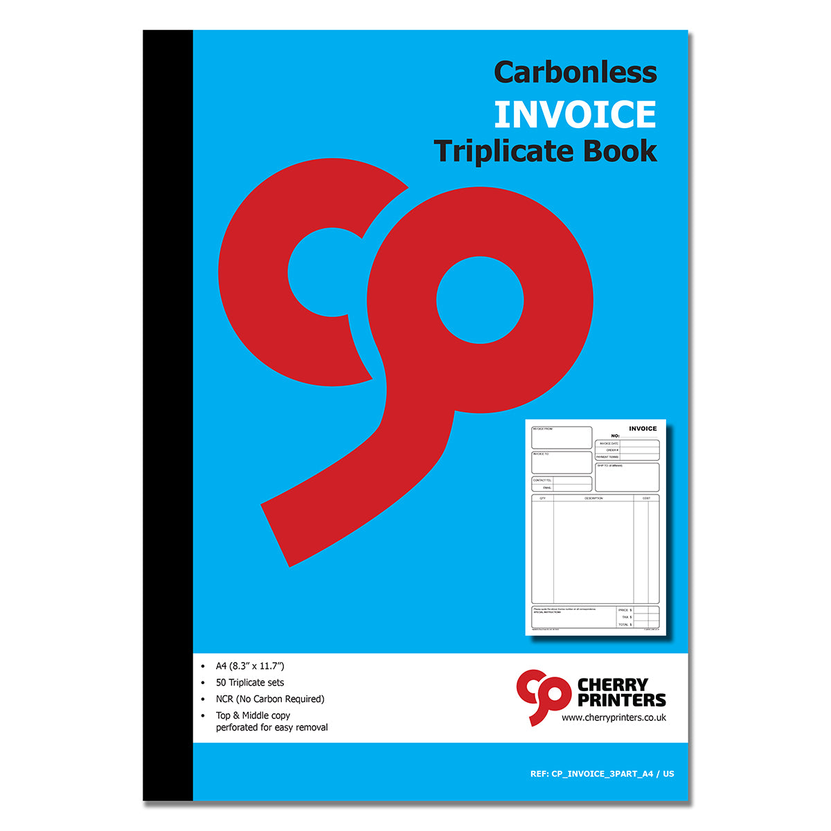 Invoice | Triplicate Book | 3 part | Carbonless | 50 Sets Per Book | A ...